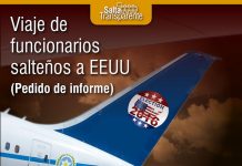 Pedido de informes por los viajes de funcionarios salteños a E.E.U.U.